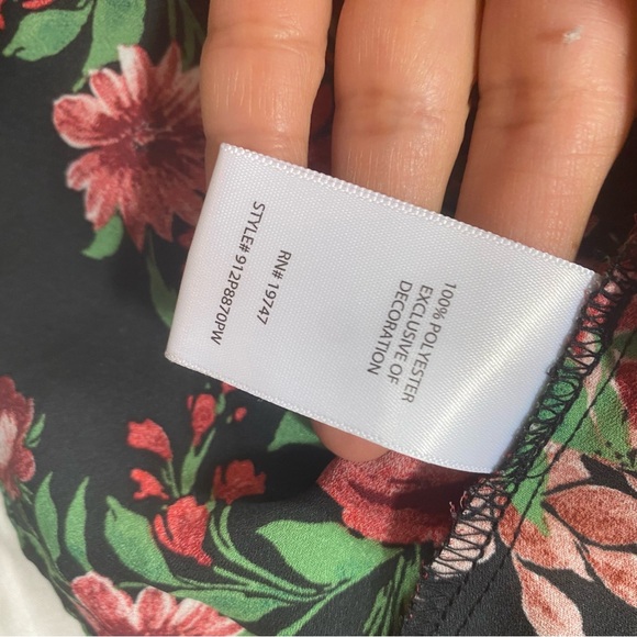 The pioneer Woman Open Cardigan Women XXL Floral black red long line Tunic Top - Picture 6 of 9